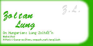 zoltan lung business card